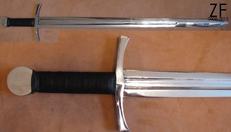 Травление навершия и гарды, меч тип XII по Окшотту меч тип XII по Окшотту