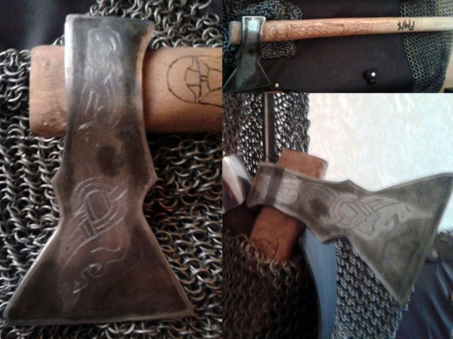 Топор викингов (травление), стилизация