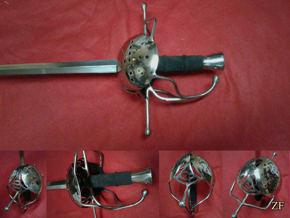 Шпага, с защитным щитком,сложный эфес