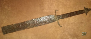 Клинковое оружие в музеях Беларуси: корд с Кричева, общая фотография